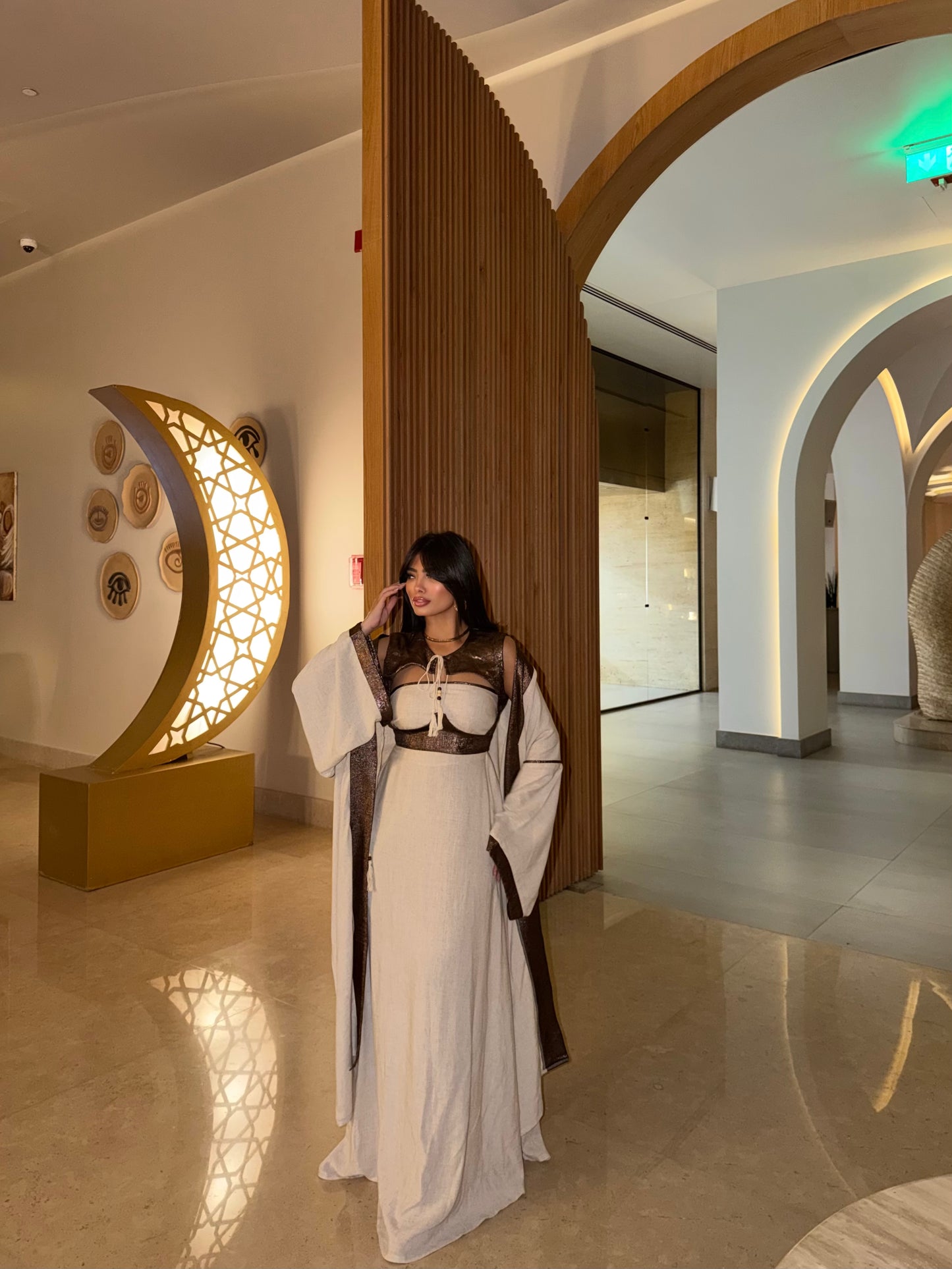 Linen set ( Dress+ kaftan)