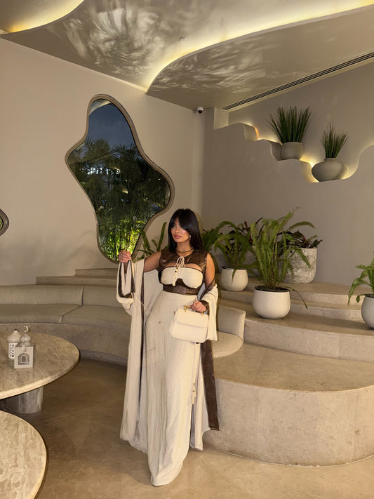 Linen set ( Dress+ kaftan)