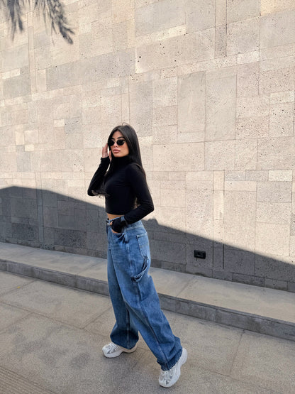 Balloon Baggy  Blue M