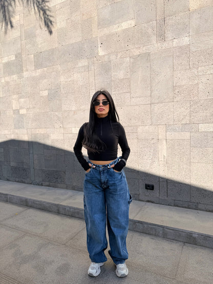 Balloon Baggy  Blue M