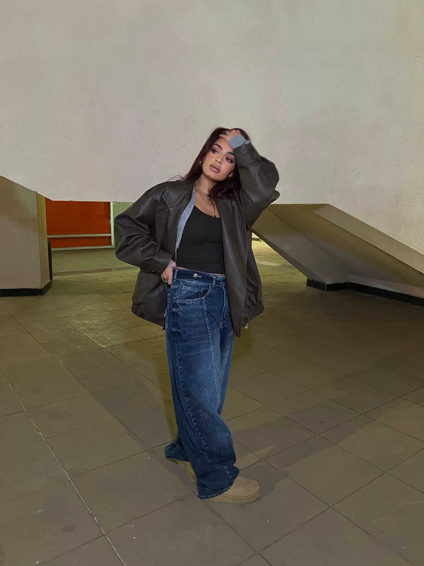 Iconic Wide Leg Jeans Bt dark Blue