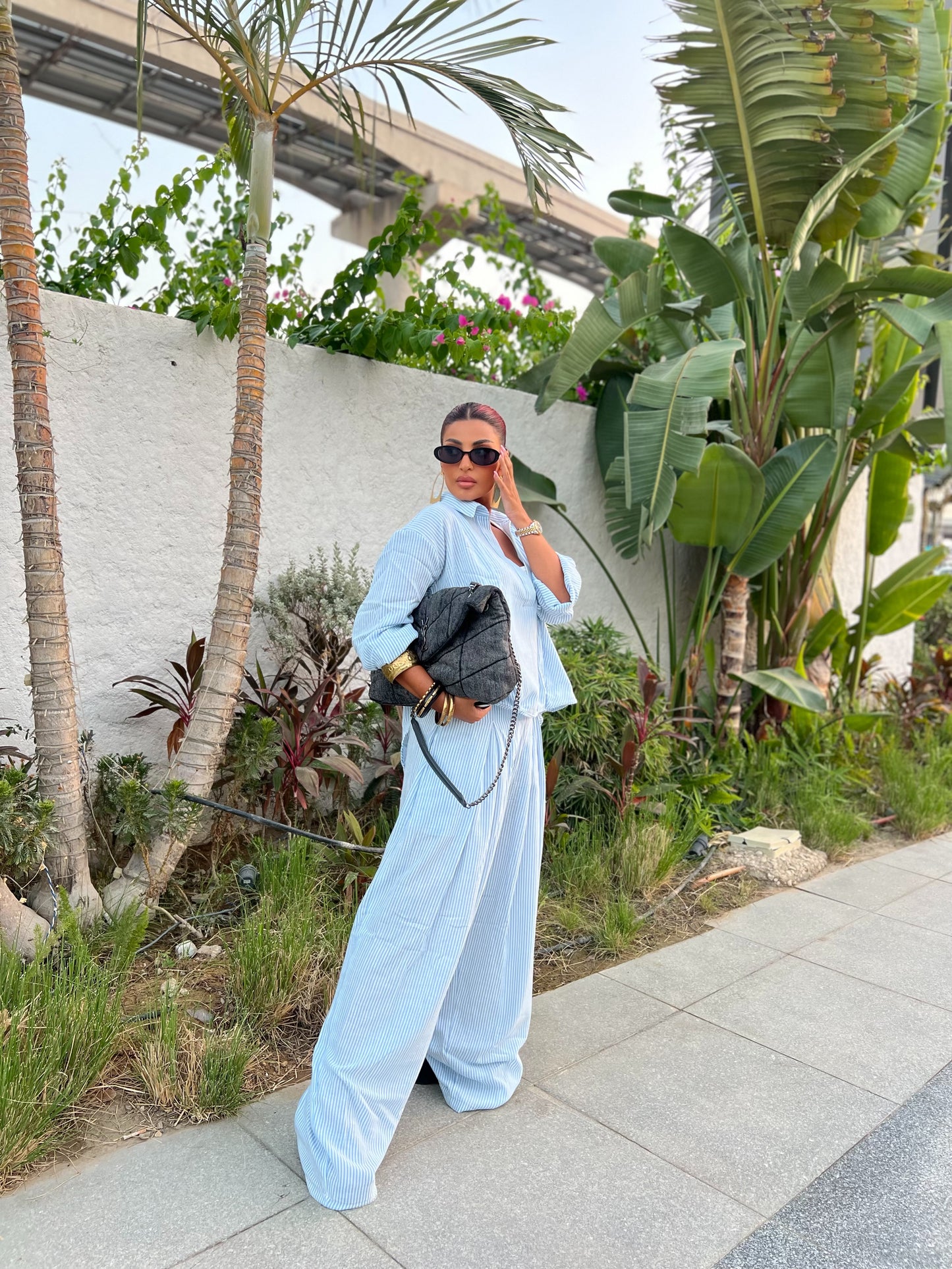 Baby Blue pinstripe set