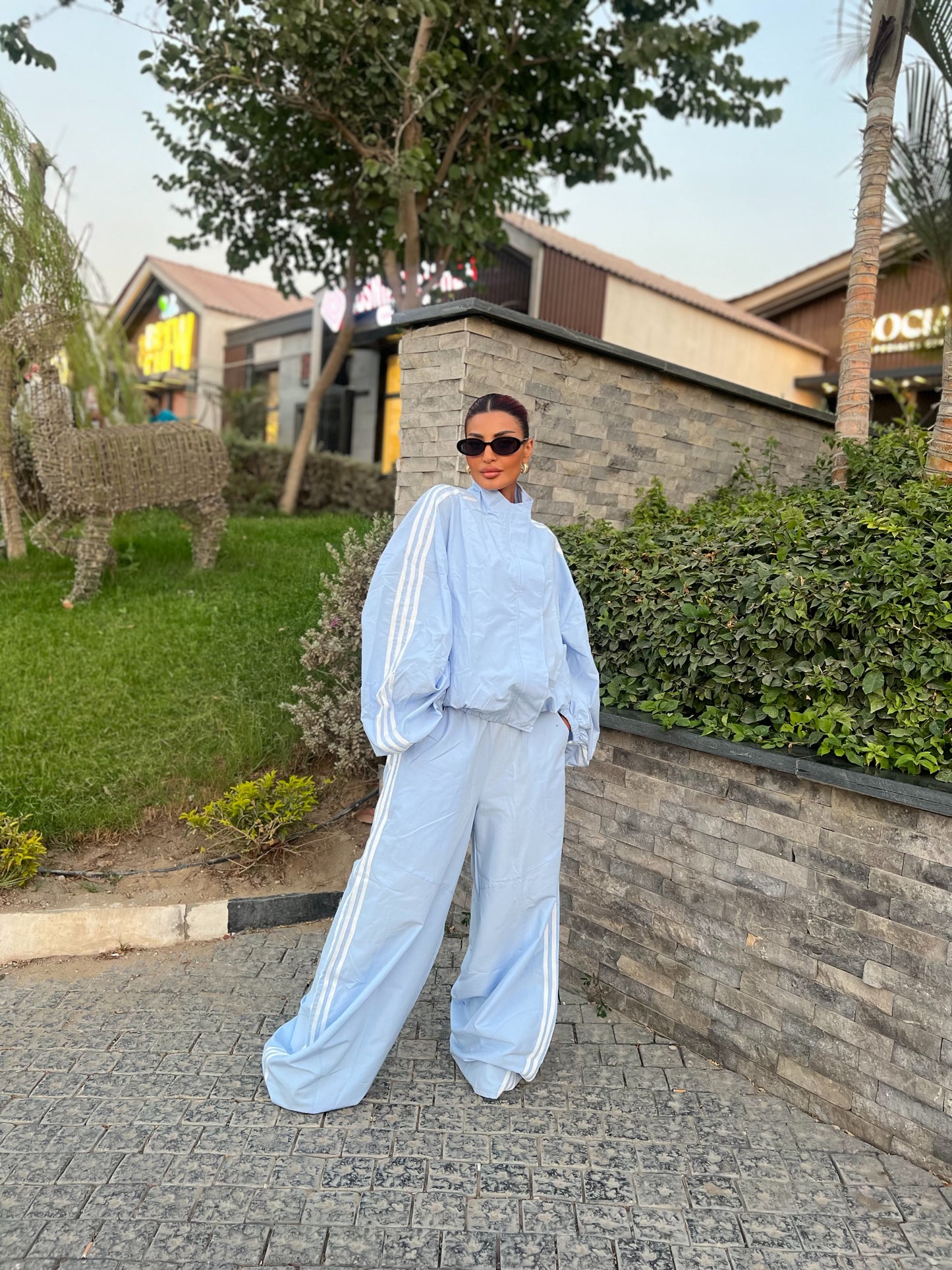 3-stripe Tracksuit set Baby Blue