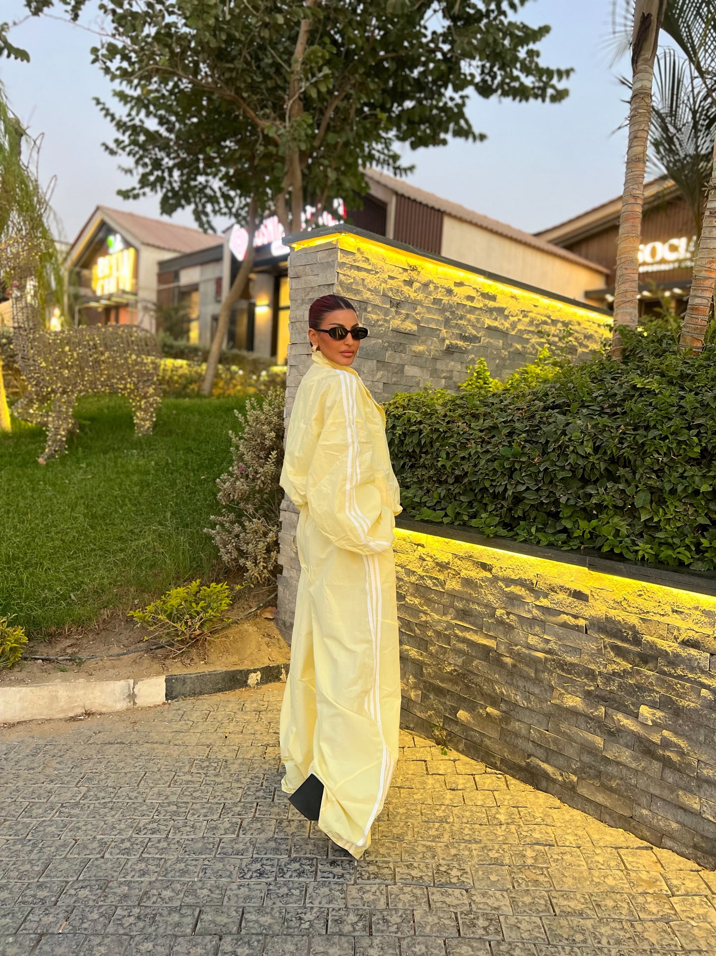 3-stripe Tracksuit set Yellow