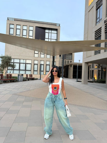 Baggy Tie-waist pants