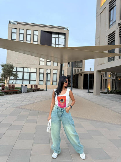 Baggy Tie-waist pants