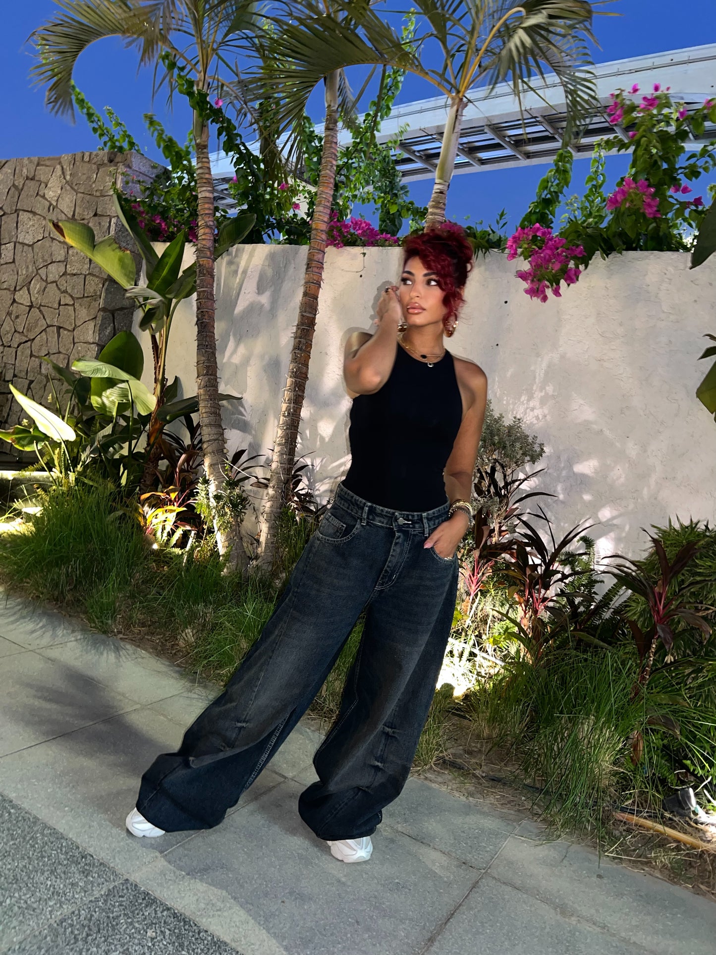 Vintage Baggy Jeans Dark Dirty