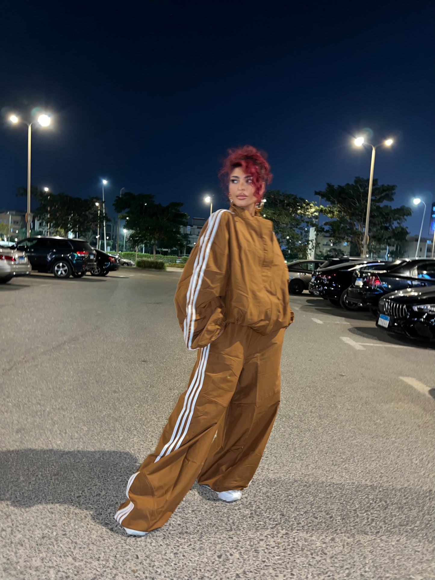3-stripe Tracksuit set Brown