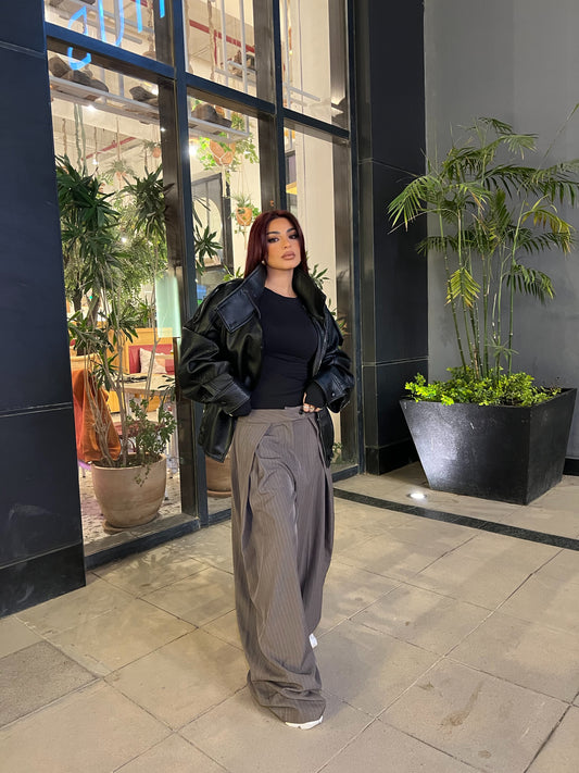 Double layer Striped Mocha