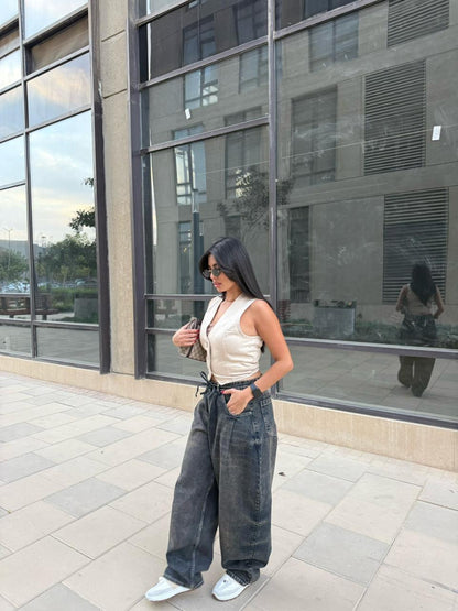 Baggy Tie-waist pants