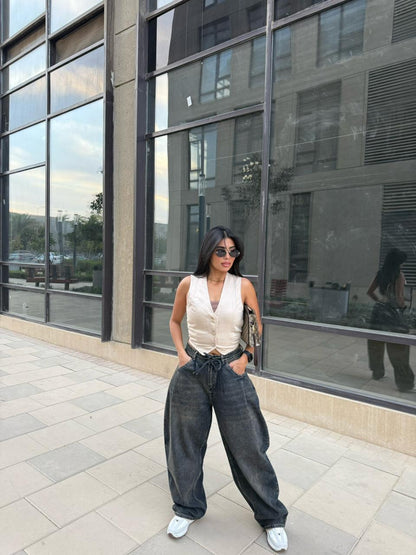 Baggy Tie-waist pants