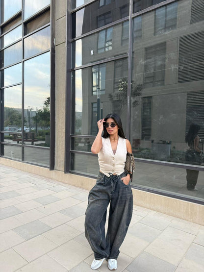 Baggy Tie-waist pants