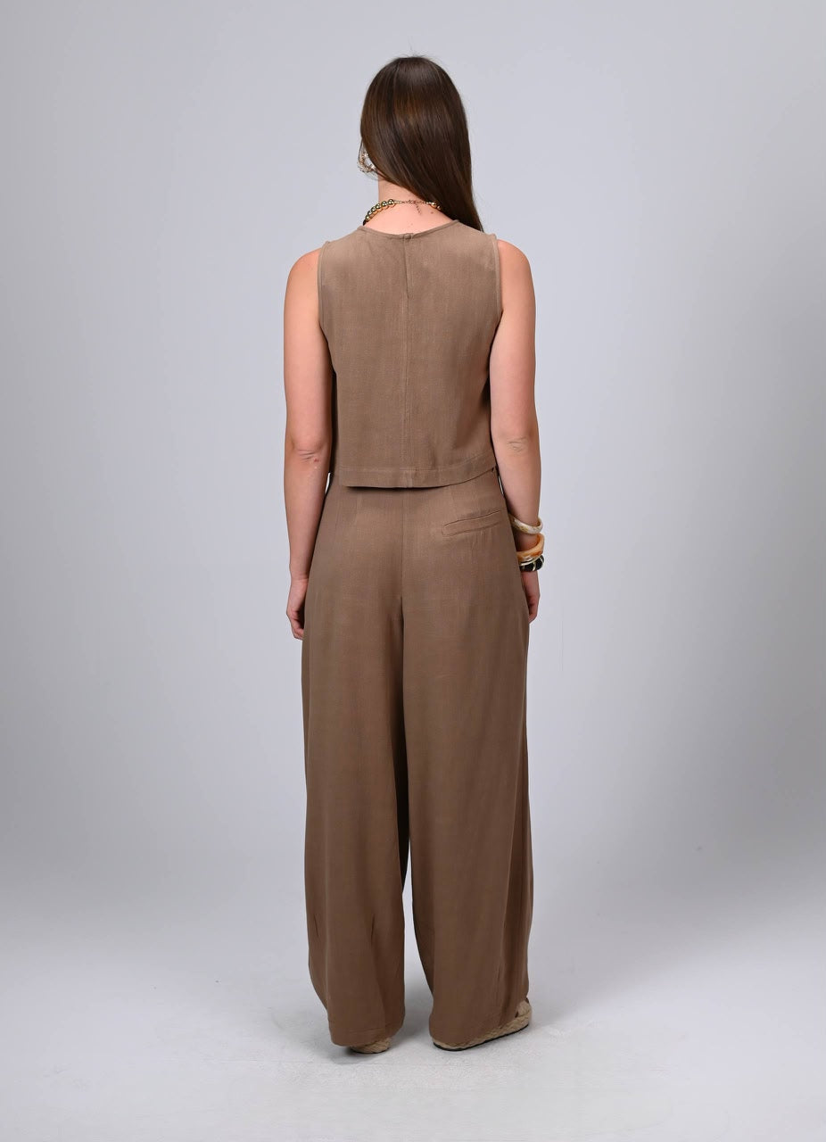 Terra Linen Pants Mocha brown