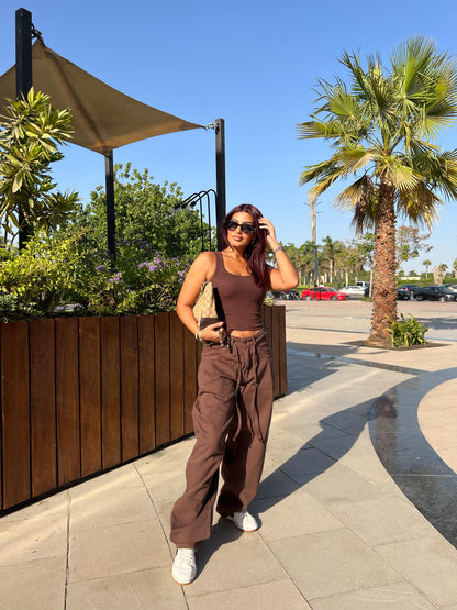 Baggy Tie-waist pants