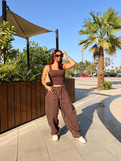 Baggy Tie-waist pants