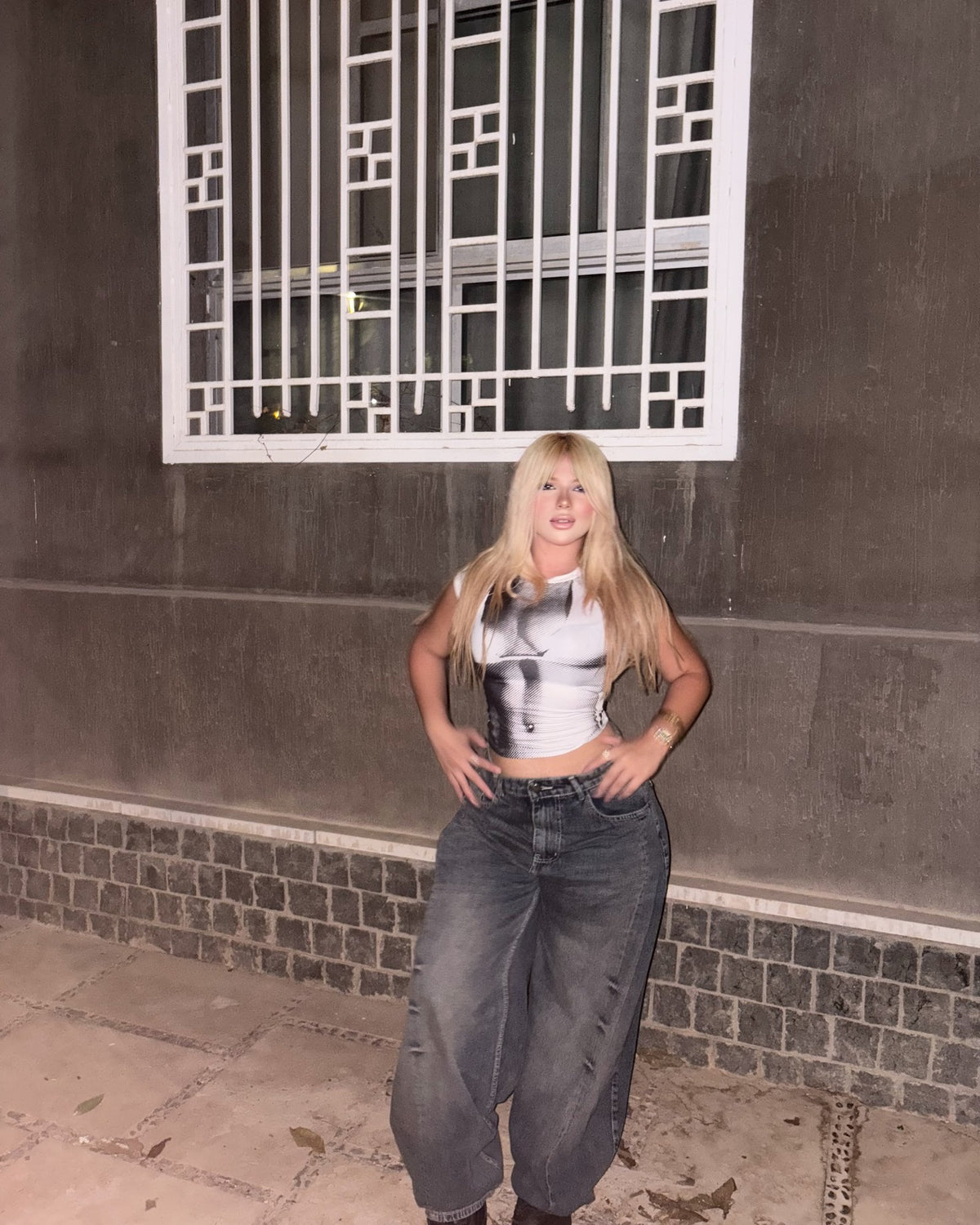 Vintage Baggy Jeans Washed Black