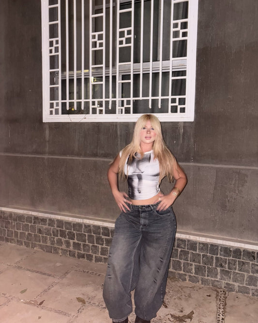Vintage Baggy Jeans Washed Black